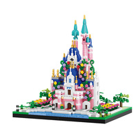 Château de princesse de conte de fées, micro-blocs de construction, mini modèle d'architecture à assembler soi-même, puzzle 3D, jouet éducatif, décoration de la maison, cadeau
