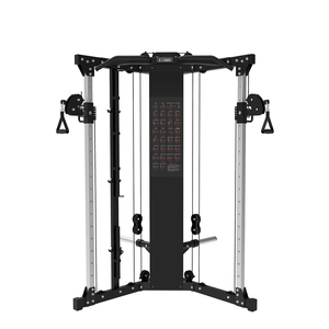 TZfitness TZ-Q1105 Appareil de musculation commercial à double poulie avec plaques de poids, entraîneur fonctionnel réglable, traction latérale, rameur bas, équipement de salle de sport - Product Image 1