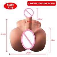 Muñeca Sexual Realista Bartley de 5.2 kg, Medio Cuerpo, para Hombres, Pene Grande, Trasero Grande, Masturbador Masculino, Torso de TPR, Juguete Sexual para Adultos