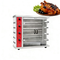 Machine à rôtir au poulet automatique commerciale en acier inoxydable à gaz pour l'extérieur avec une capacité de 16 à 20 pièces