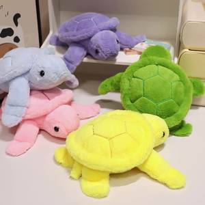 Giocattoli di peluche tartaruga blu viola grazioso cuscino di tartaruga schienali con cuscino di Oogway grande occhio tartaruga farcite bambole di animali marini acquario - Product Image 2
