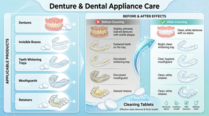 Compresse per la Pulizia Dentale a Marchio Privato, 60 Pezzi, per Protesi, Allineatori, Retainer, Antibatteriche e Deodoranti - Product Image 5