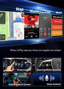 Mini portable sans fil CarPlay Android Auto 2 en 1 boîte de streaming de voiture multimédia adaptateur de jeu de voiture USB CarPlay Dongle - Product Image 5