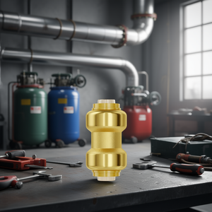 Raccordi diritti in ottone a innesto rapido da 1/2 pollice per condotti di sistemi pneumatici - Product Image 2