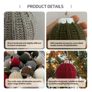 Elegante Colgante de Bola de <span class=keywords><strong>Navidad</strong></span> Tejida <span class=keywords><strong>a</strong></span> Mano para Decoración de Habitación Adorno de Ganchillo para Árbol de <span class=keywords><strong>Navidad</strong></span> - Product Image 6