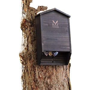 Nichoir à chauves-souris en bois artisanal pour <span class=keywords><strong>l</strong></span>'extérieur - Grand abri à chauves-souris à double compartiment, facile à installer pour les chauves-souris - Product Image 1