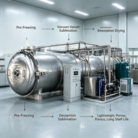 Lyophilisateur commercial REALDOT, lyophilisateur alimentaire pour fruits, légumes, viande, aliments pour animaux, machine de lyophilisation de grande capacité