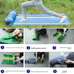 Tek Kişilik Kamp Uyku <span class=keywords><strong>Mat</strong></span>ı Ultra Hafif Kamp Minderi Yastıklı Şişirilebilir Uyku Matları Sırt Çantalı Yürüyüş Seyahat Çadırı için - Product Image 5