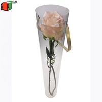 Emballage transparent écologique personnalisé Boîtes en PVC Emballage simple fleur à tube rond