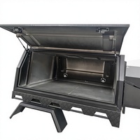 Couvercles de benne de camionnette en aluminium métallique avec boîte à outils de rangement pour camionnette, plateau de capote