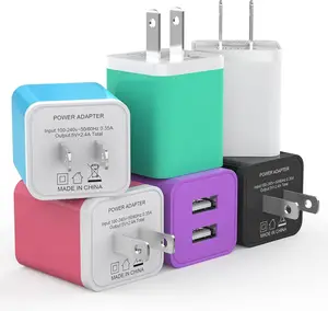 Travel Charger Adapter With Fast Charging USB Type C Cable And USB 2.0 Data Cable