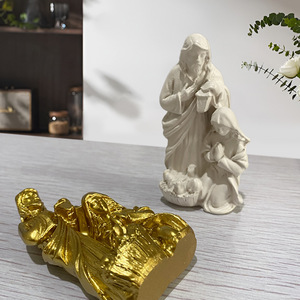 Famiglia di Tre SYL in Stile Europeo, Decorazione in Resina per <span class=keywords><strong>Casa</strong></span> e Portico, Modello Artigianale, Regalo per le Festività Natalizie - Product Image 4