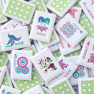 Juego de Mahjong de acrílico americano de lujo personalizado 166 160 Azulejos Mahjong de viaje Singapur Mahjong - Product Image 4