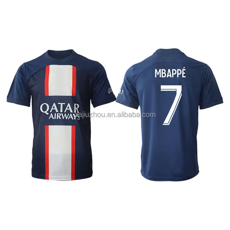 Menut all'ingrosso/personalizzato 2023 Paris Club francia maglia da calcio #30 Messi #10 Neymar #7 Mbappe casa e via asciugatura rapida/traspirante