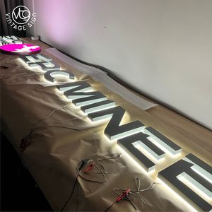 Letreros Electrónicos Personalizados de Fábrica, Precio al por Mayor, Excelente Calidad, Letras Metálicas Decorativas 3D, Letrero Vintage con Luz LED - Product Image 3