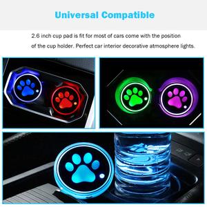 LED copa del sostenedor del coche esteras almohadillas perro RGB luces LED del coche, montaña rusa accesorios decoración Interior atmósfera luz-Univers - Product Image 5