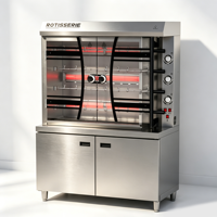 Rôtissoire commerciale automatique en acier inoxydable Libermann, grande capacité, four vertical à gaz pour poulet
