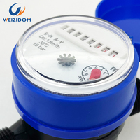 Compteur d'eau à jet unique en plastique WEIZIDOM DN15-DN25, cadran sec, étanche IP68, pour eau froide, précision +/-5%, PN10/16, pour usage résidentiel