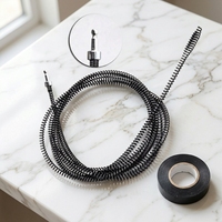 Câble à ressort professionnel pour le nettoyage des tuyaux - Outil de dragage des égouts résistant à la rouille pour la cuisine, la salle de bain et les drains au sol