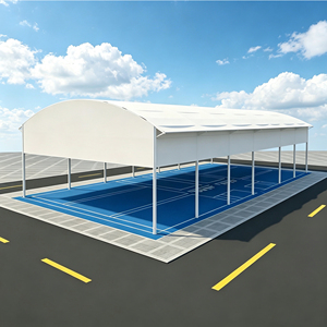 Tension Basketball Court Cover Waterproof Tensioned Structure Sports Roof Factory Basketball Court awning Padel court <b>tent</b> - Product Image 1