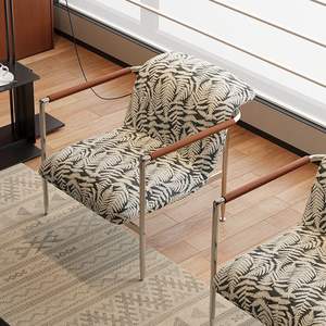 Poltrona Singola Moderna in Tessuto, Divano Contemporaneo di Lusso per Soggiorno, Balcone e Relax - Product Image 3