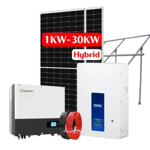 Free Solar Energy 6kw 8kw 12kw 20kw 30kw Hybrid Solar System With Lithium Battery Complete Solar Panel Kits For Home