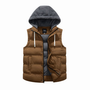 Gilet imbottito con cappuccio da uomo caldo inverno - Product Image 1