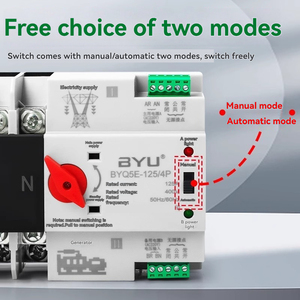 63A 100A tự động chuyển bảng điều khiển Máy phát điện ATS điều khiển 380V đầu vào PC loại 40A/50A/60A/30A/20A/16A Dòng đầu ra - Product Image 5