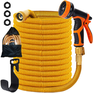 Manguera <span class=keywords><strong>de</strong></span> jardín flexible personalizable <span class=keywords><strong>de</strong></span> 30m, Látex natural <span class=keywords><strong>de</strong></span> 3 capas con boquilla multifunción, manguera <span class=keywords><strong>de</strong></span> riego extensible <span class=keywords><strong>de</strong></span> 100 pies - Product Image 3