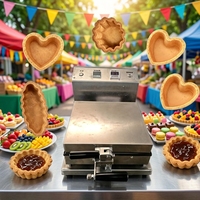 Machine à tarte automatique à moule fermé, chauffage de rechange, machine à biscuits, équipement de formage de pâtisserie à serrage automatique, 6 par lot, électrique