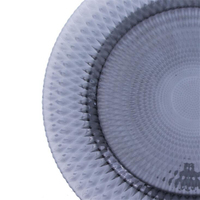 Vente en gros sur Alibaba Assiettes de chargeur en plastique violettes en or rose