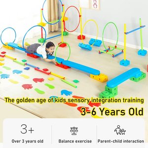 Berçário infantil, obstáculo, equilíbrio de treinamento de curso e coordenação, jogo de saltos, combo, argolas de agilidade plásticas duráveis, equipamentos sensorial - Product Image 2