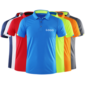 Polos de verano personalizados Ropa de trabajo de secado rápido Diseño de bloques de color Logotipo impreso Uniformes de tenis de manga corta Tela ODM - Product Image 1