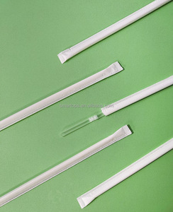 Cannucce Atops 6mm * 210mm monouso ecologiche in plastica pieghevole per bevande da festa, confezionate singolarmente - Product Image 2