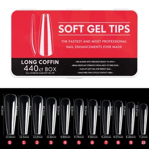 Puntas de Gel suave para <span class=keywords><strong>Uñas</strong></span> postizas, caja blanca profesional cuadrada, estilete largo, 15 estilos - Product Image 3