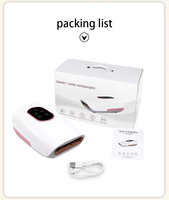 Masseur de Mains Chauffant sans Fil Rechargeable à Compression d'Air Premium pour la Relaxation des Doigts, de la Paume et du Poignet – Soin à Domicile