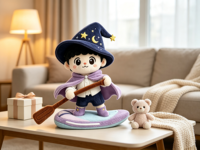 Peluche personnalisée brodée, super douce, en forme d'étoile, de lune ou de personnage de sorcier garçon, avec rembourrage en coton PP, idéale pour un cadeau