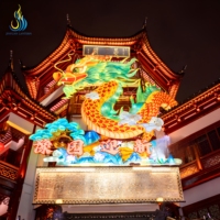 Lanternes de dragon chinoises traditionnelles, fabriquées à la main, énormes lanternes de dragon réalistes pour la décoration d'événements