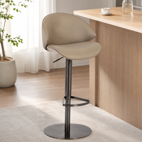 Nordic Easy Assembly Respirant En Cuir Rembourré Grand Tabouret De Bar Chaise De Garage Maison Tabouret De Bar Chaise Haute
