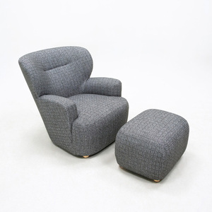 Fauteuil de salon gris texturé, fauteuil de relaxation de luxe, fauteuil inclinable individuel, fauteuil paresseux, mobilier pour appartement, salon, maison - Product Image 1
