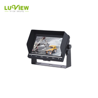 Système de moniteur de voiture avec écran tactile LCD couleur, écran fendu, Quad 4 canaux, 7 pouces, 2 pièces