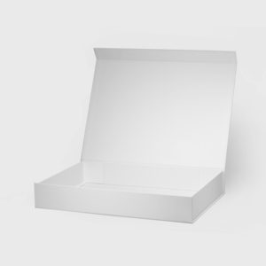Boîte cadeau personnalisée A3, boîtes blanches extra peu profondes avec ruban - Product Image 3