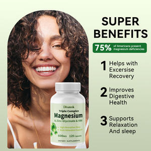 Supplément Santé Zinc Premium 500mg Glycinate de Magnésium Capsules Soutient la Relaxation du Cerveau et le Sommeil Profond - Product Image 3