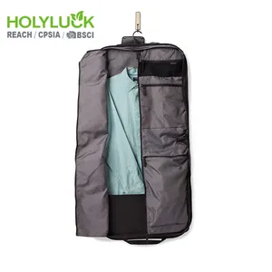 Rangement pliable poches extra larges housse de costume tissu personnalisé vêtement robes sacs pour voyage suspendus