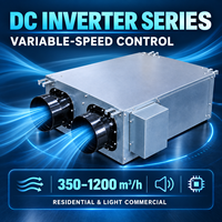 Système de ventilation à récupération de chaleur DC Inverter 800m³/h avec écran tactile et télécommande