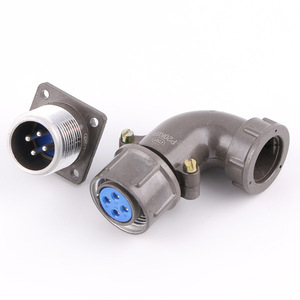 CSP P20 Elbow Aviation Connector 9 Pin Threaded <b>Plug</b> Socket <b>Adapter</b> - Product Image 3