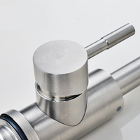 Robinet de cuisine avec évier intégré, eau chaude/froide, acier inoxydable 304, flexible, finition céramique chromée, montage sur plan, design moderne