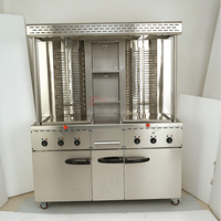 Un guichet Shawarma Restaurant gaz électrique Doner Kebab Machine Commercial 2 3 4 5 Brûleur Doner Kebab Machine