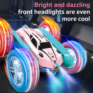 Offre Spéciale Voiture Télécommandée Cascadeuse Rose Double Face Papillon avec Effet LED et Rotation à 360°, Lumières aux Roues - Product Image 6
