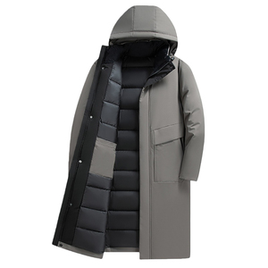 Cappotto Invernale da <span class=keywords><strong>Uomo</strong></span> Casual Business Imbottito in <span class=keywords><strong>Pile</strong></span> di Cotone <span class=keywords><strong>con</strong></span> <span class=keywords><strong>Cappuccio</strong></span> Staccabile, Giacca Lunga e Calda in Cotone, Abbigliamento Invernale 2025 - Product Image 5